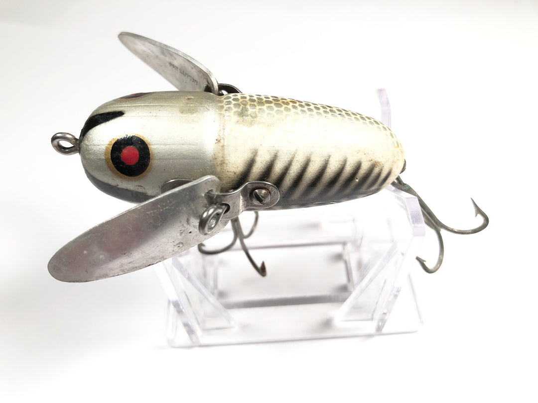 Heddon Crazy Crawler 2120 Wooden Lure in Silver Shore Minnow Color