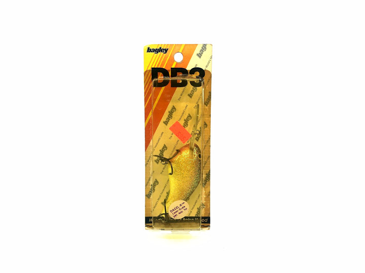 Bagley Diving B3 DB3-ZC9 Dazzl-R Laser-Scale, Dazzle Crayfish on Chartreuse Color New on Card Old Stock Florida Bait.