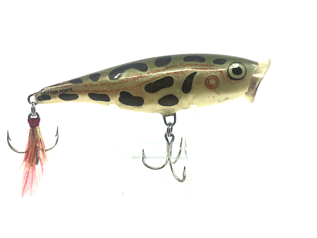 Rapala Skitter Pop Brown with Black Spots and Buck Tail