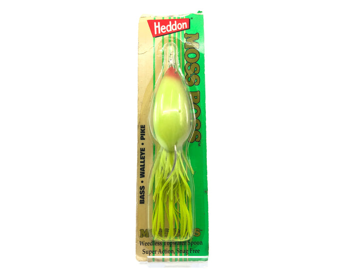 Heddon Moss Boss on Card Chartreuse Color