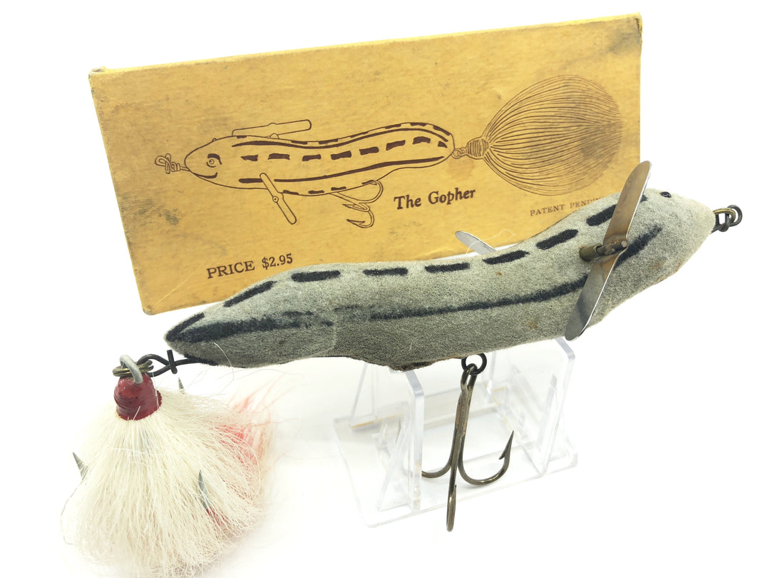 Deuster Gopher Lure with Box Antique Wisconsin Musky Lure