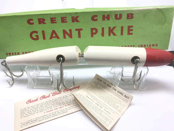 Creek Chub Giant Jointed Pikie Red Head White Body Color 802 with Box