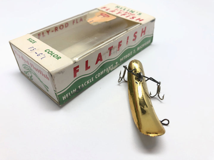 Helin Fly-Rod Flatfish F5 GPL Gold Plated Color New in Box