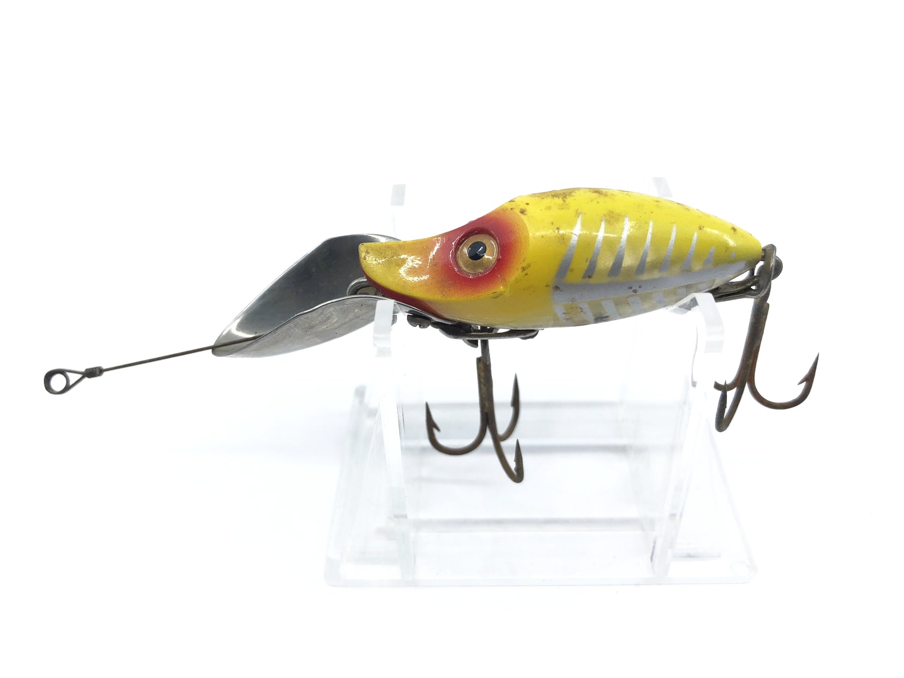 Leurre ancien type Crankbait JAPAN HEDDON CLONE River Runt. JELLOW SHORE 2 Leurre ancien type Crankbait JAPAN HEDDON CLONE River Runt. JELLOW SHORE 2