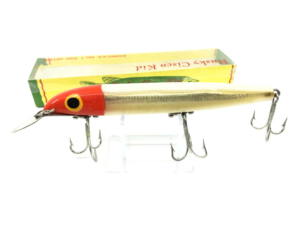 Husky Cisco Kid Musky Lure Red Head White Body 613 Color with Box