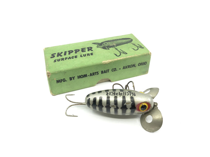 Hom-Art or Homart Skipper Lure Gray with Black Ribs with Tough Box
