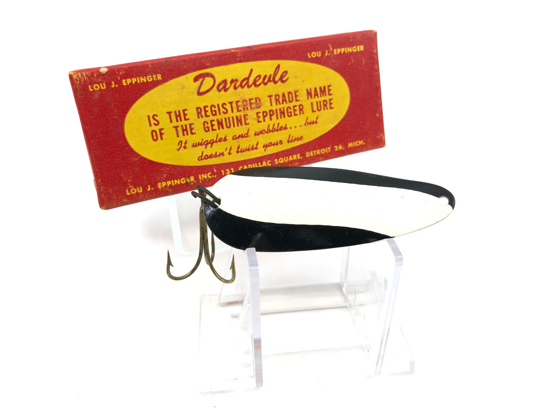 Vintage Eppinger Dardevlet 102 with Box Black and White Color