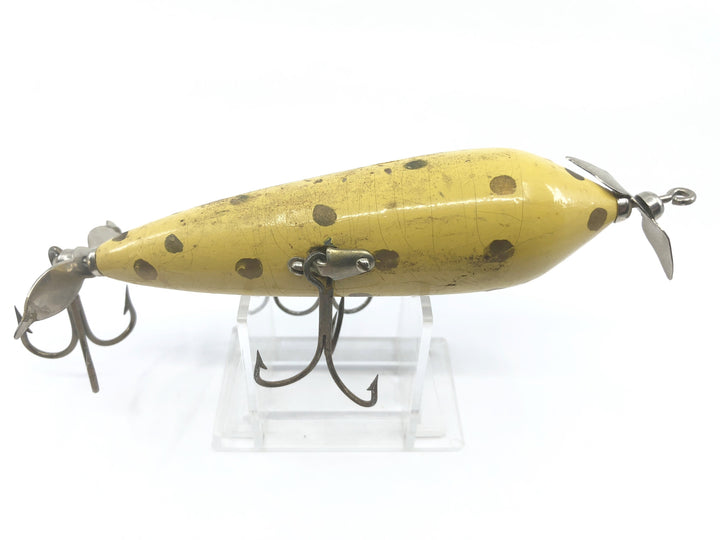 Unknown Yellow and Gold Spotted Musky Lure