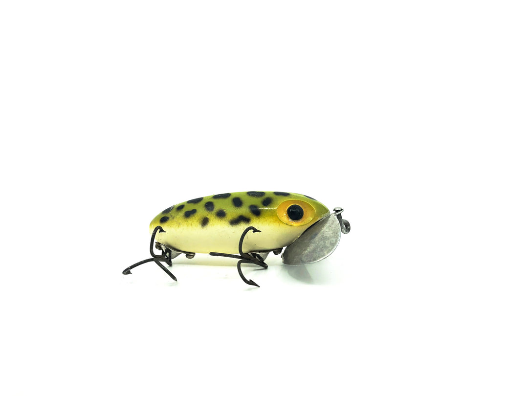 Arbogast Jitterbug Frog/White Belly Color, Vintage Bugged-Eyed Model