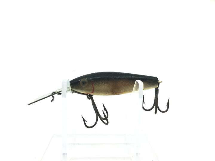 L & S 2M Mirrolure Sinker Black Back-White Belly Silver Scale Color