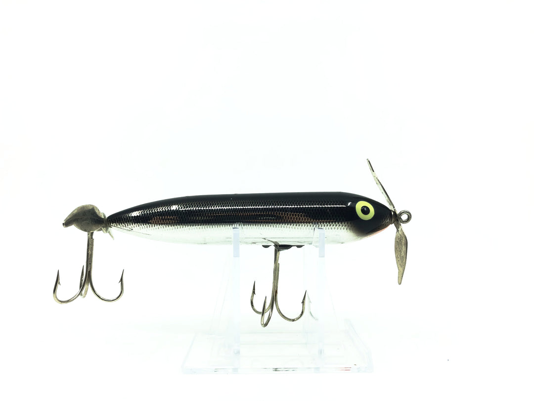 Heddon Wounded Spook NBW / NBL Nickel Plated Black Back Color