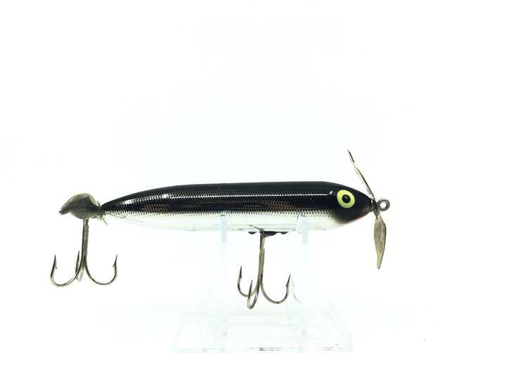 Heddon Wounded Spook NBW / NBL Nickel Plated Black Back Color
