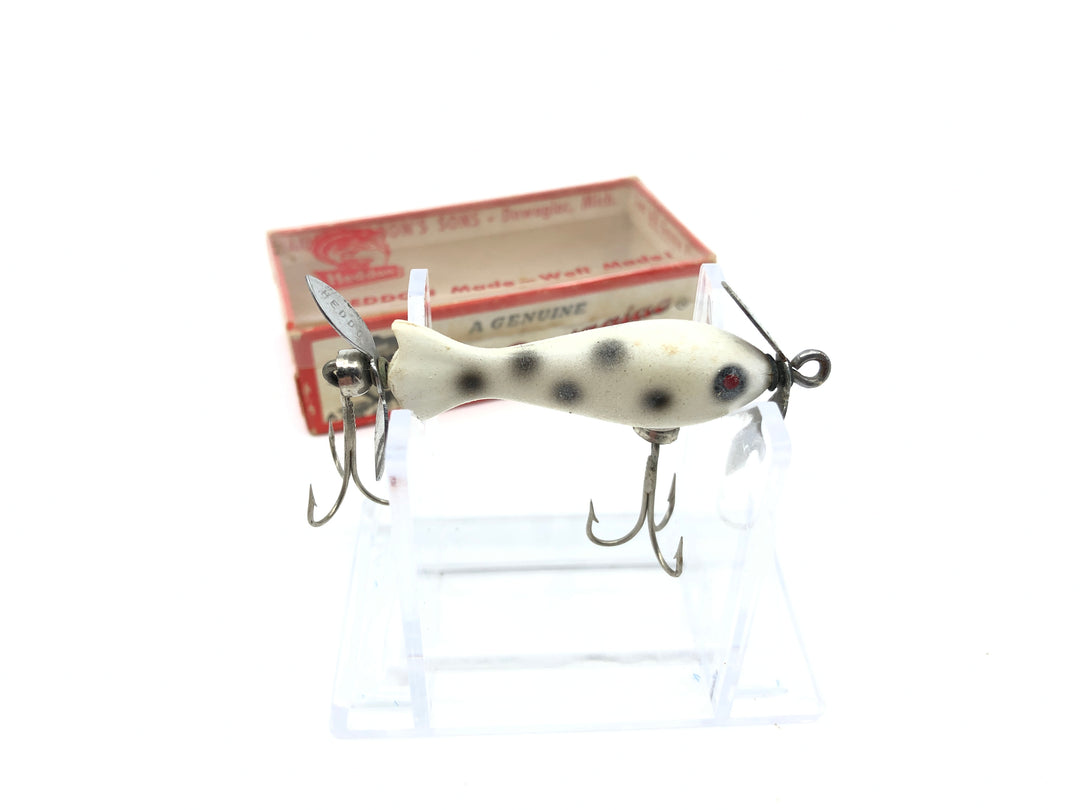 Heddon Tiny Spook 310 WBS White with Black Spots Color New with Box