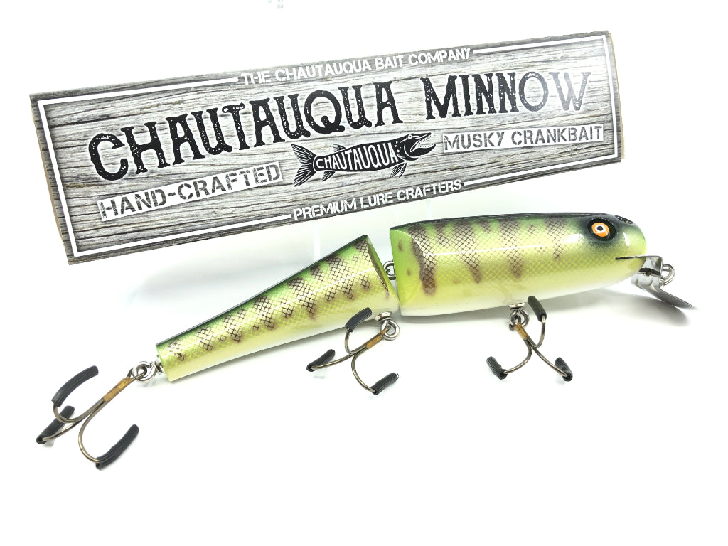 Jointed Chautauqua 8" Minnow Musky Lure Color Yellow Perch
