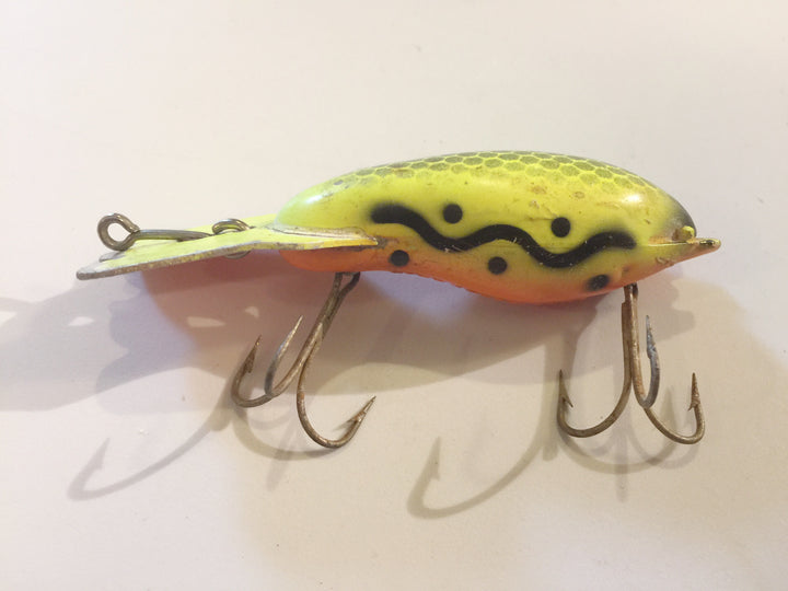 Fred Arbogast Mud Bug Yellow Green Scale Orange