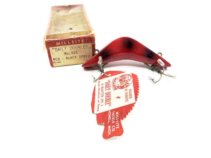 Millsite Daily Double Red Black Spots Color 833 with Box and Hang Tag