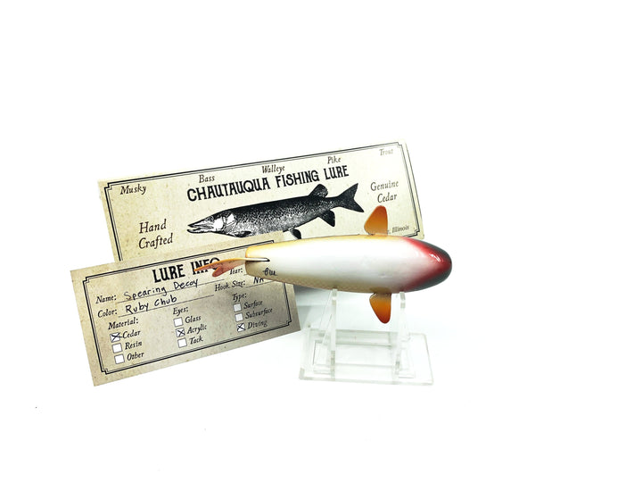 Chautauqua Spearing Decoy Ruby Chub Color with Box