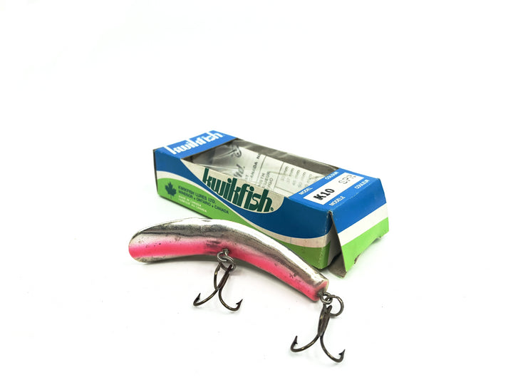 Pre Luhr-Jensen Kwikfish K10 SPR Silver Plated Red Fluorescent Stripes Color New in Box Old Stock