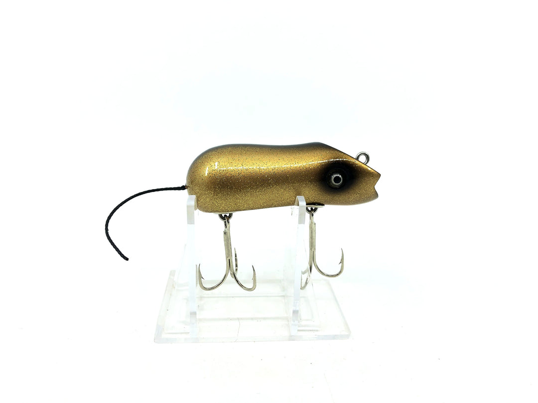 Shakespeare Swimming Mouse, 2000 Reissue, Gold Glitter/Black Back Color