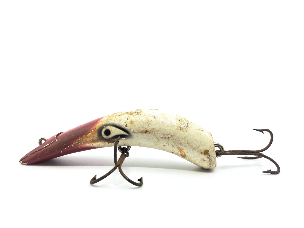 Kautzky Wooden Musky Lazy Ike Red White Color