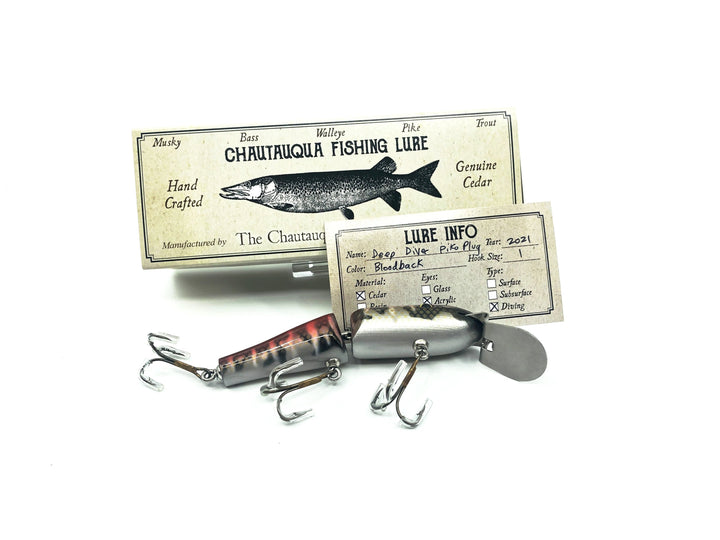 Chautauqua Jointed Deep Diver Piko Plug Bloodback Color