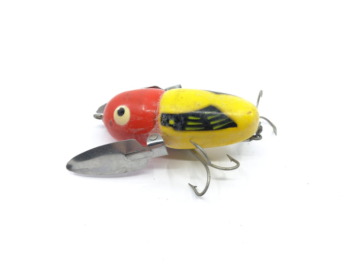 Heddon Crazy Crawler Red Head Yellow Body Blackbird