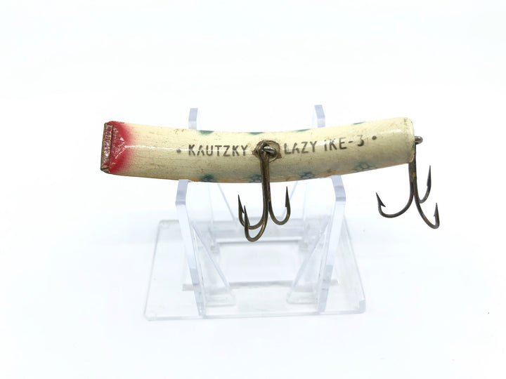 Kautzky Wooden Lazy Ike 3 in Perch Color Nice Vintage Lure