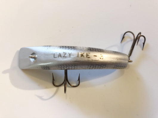 Kautzky Lazy Ike 3 Vintage Plastic Lure in Silver with Black Ribs Colo – My  Bait Shop, LLC