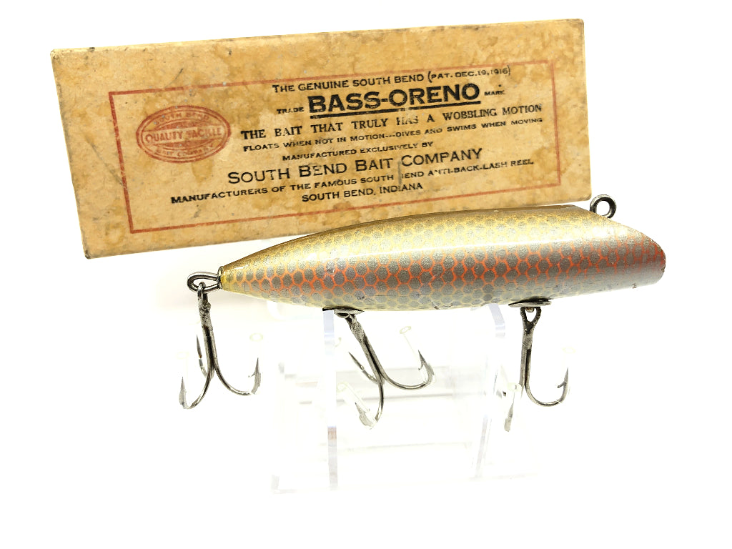 South Bend Bass Oreno 973-RSF Scale Finish with Red Blend in Matching Oversize Intro Box