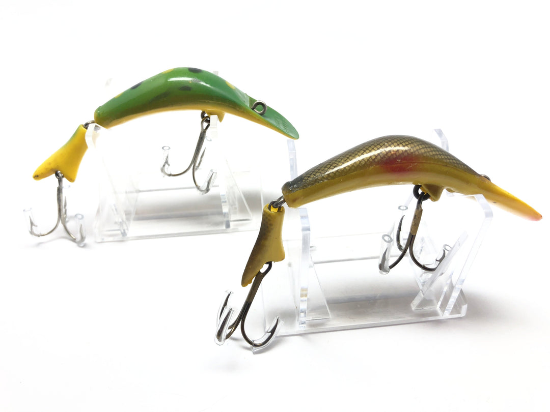 Lot of Two Brook's Reefer Baits Frog and Black Scale Colors