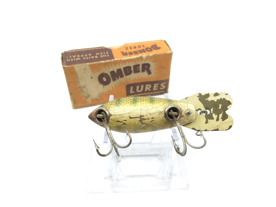 Vintage Wooden Bomber Lure with Box Perch Color