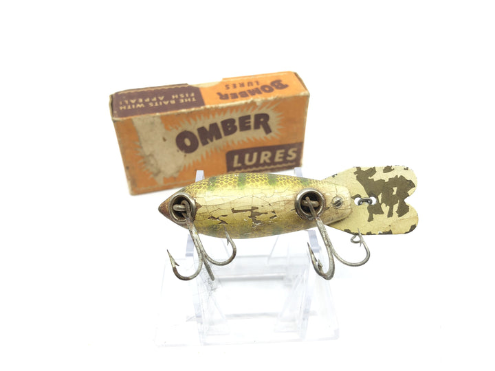 Vintage Wooden Bomber Lure with Box Perch Color