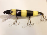 Bradrock Molly Bait 7 1/4" Musky Lure in a Jail Bird or Bumble Bee Color
