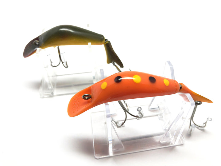 Lot of Two Brook's Reefer Baits Orange Spots and Green Yellow Colors