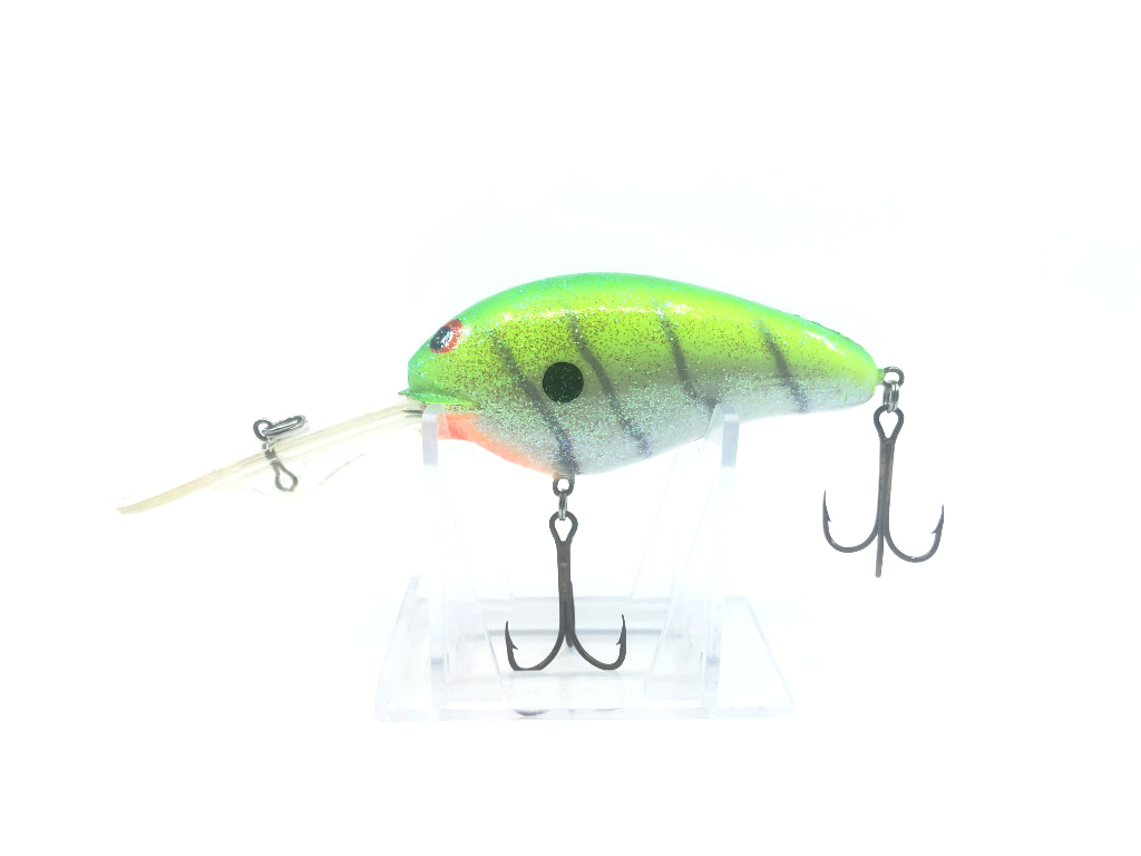 Green and Silver Sparkle Rattle Crankbait