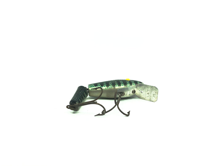 L & S Minnow Bass-Master Model 15, Silver/Black Ribs & Back/Blue Scales, Opaque Eyes