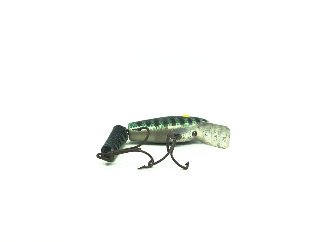 L & S Minnow Bass-Master Model 15, Silver/Black Ribs & Back/Blue Scales, Opaque Eyes