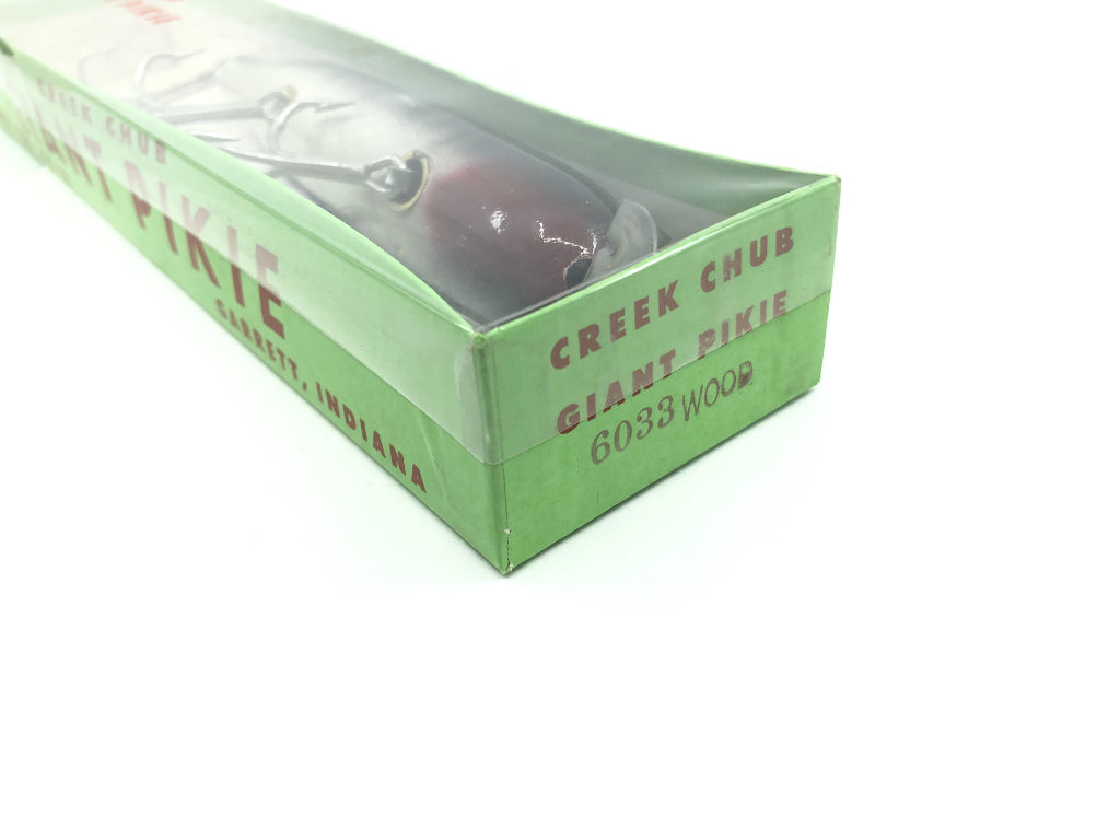 Creek Chub SPECIAL ORDER Giant Straight Pikie 6033 Wood Black Scale Color New with Box