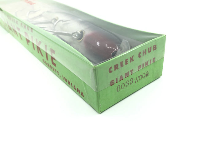 Creek Chub SPECIAL ORDER Giant Straight Pikie 6033 Wood Black Scale Color New with Box