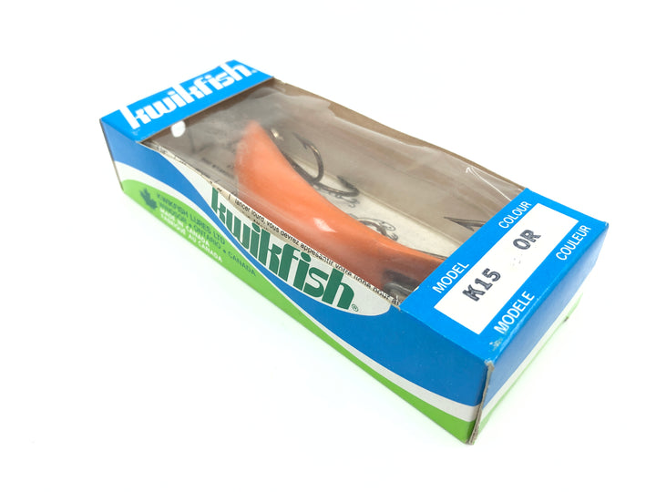 Kwikfish K15 OR Orange Black Spots Color New in Box Old Stock