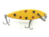 Vintage Hellraiser Psycho Path Musky Lure 6" Yellow Dots Color