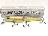 Jointed Chautauqua 8" Minnow Musky Lure Special Order Color "Fluorescent Perch"