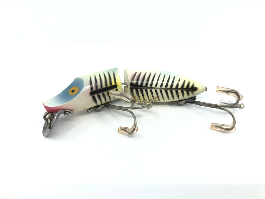 Heddon Jointed Floating River Runt 9430 XBP Pearl and Black Shore Minnow Color