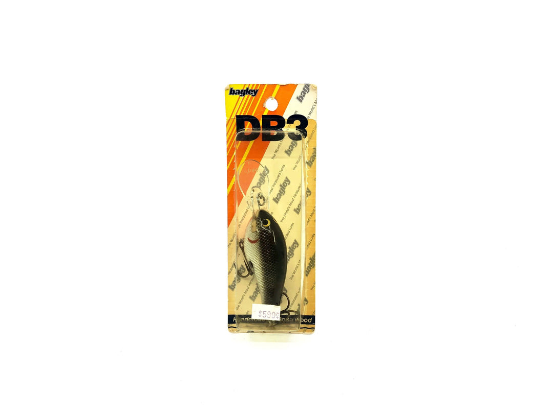 Bagley Diving B3 DB3-BS Black on Silver Foil Color New on Card, Florida Bait