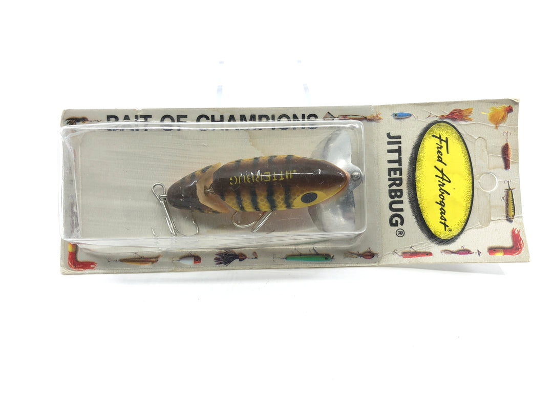 Arbogast Jointed Jitterbug New on Card Color 620 Brown Parrot