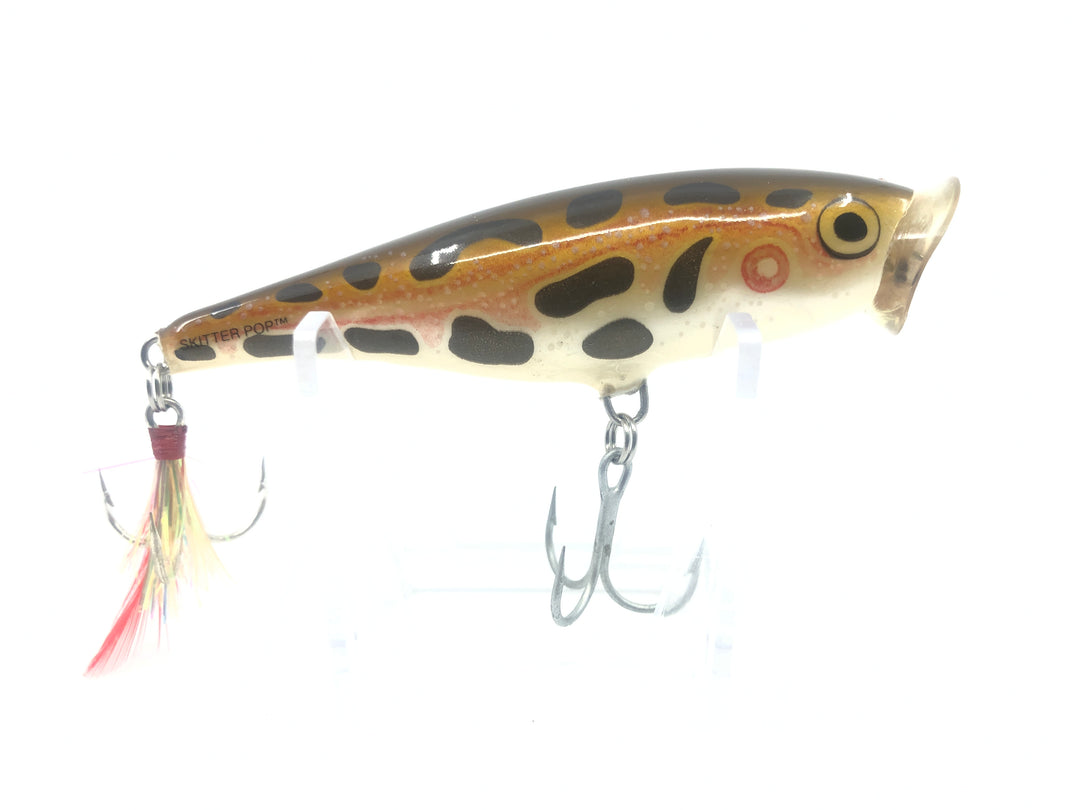 Rapala Skitter Pop Brown with Black Spots and Buck Tail