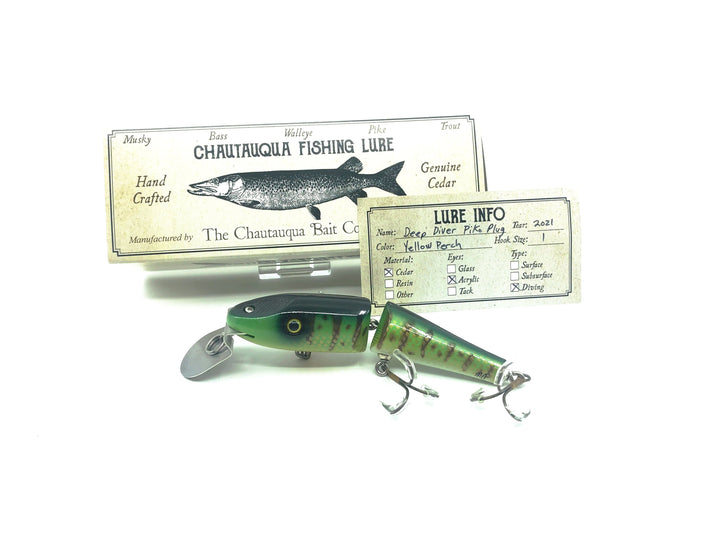 Chautauqua Jointed Deep Diver Piko Plug Yellow Perch Color