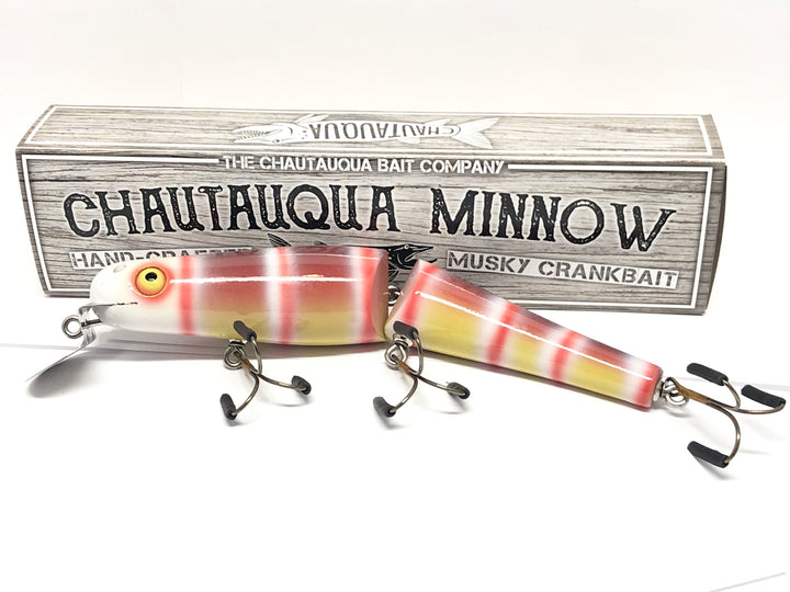 Jointed Chautauqua 8" Minnow Musky Lure Special Order Color "Peppermint"
