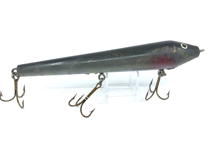Musky Lure 9" Wooden Bait Teddy Black and White