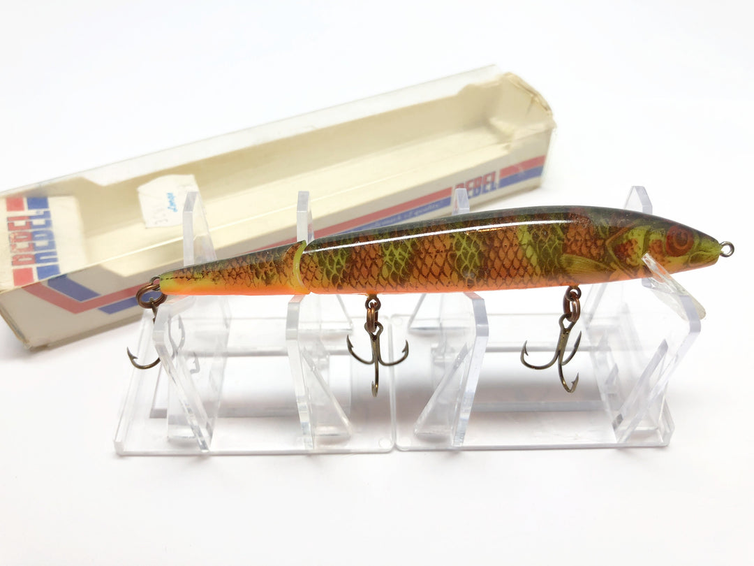 Rebel Jointed Minnow J 2082 in Naturalized Yellow Perch Color in Box